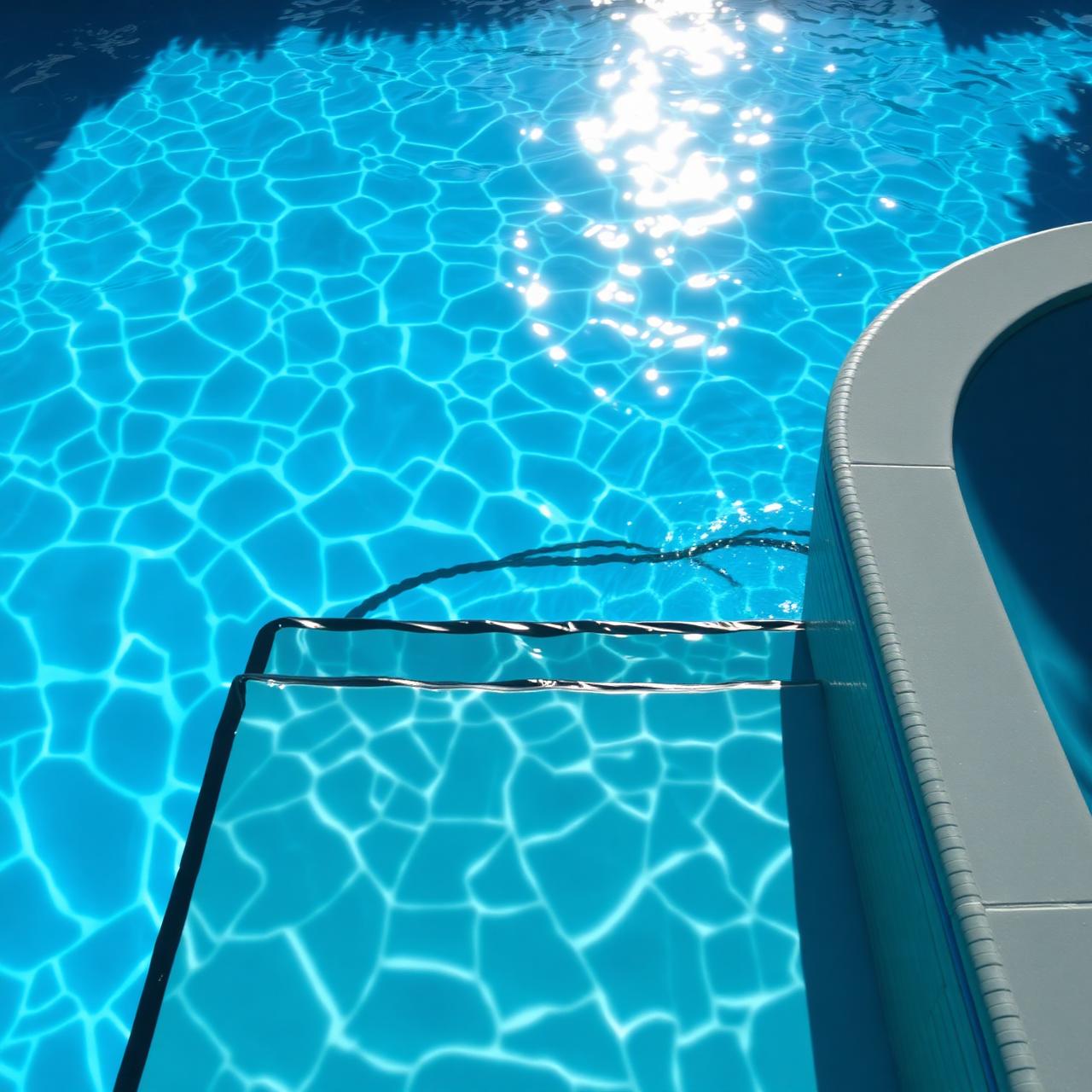 Pool with steps and crystal water