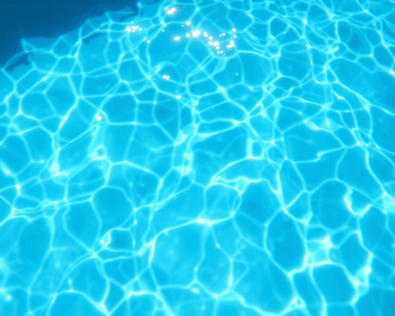 Sparkling sunlit pool water surface